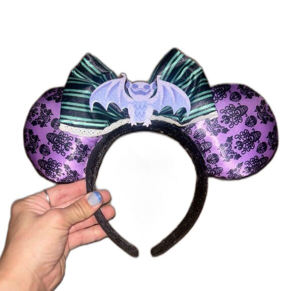 Rare Disney Parks Haunted Mansion Mickey Ear Headband